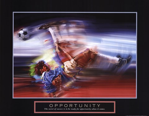 Framed Opportunity-Soccer Print