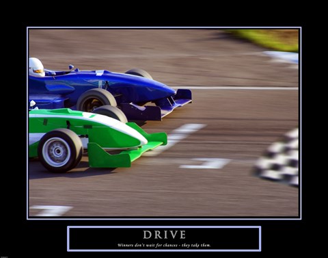 Framed Drive-Race Car Print