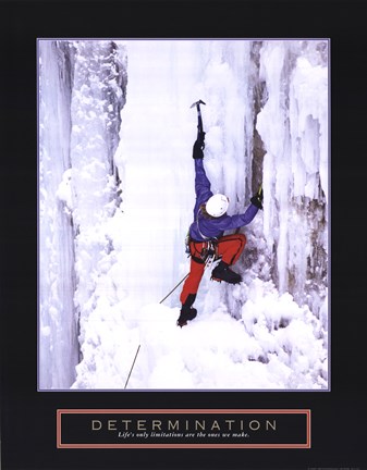 Framed Determination - Ice Climber Print