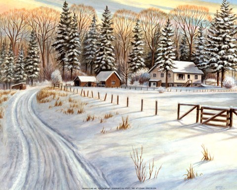 Framed Winter Scene IV Print