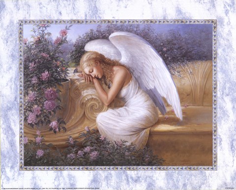 Framed Angel at Rest Print