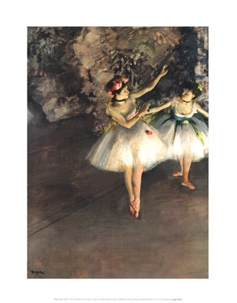 Framed Two Dancers on a Stage Print