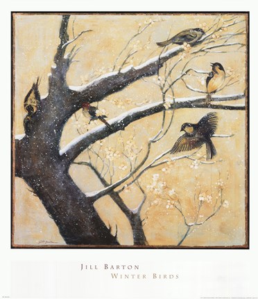 Framed Winter Birds Print
