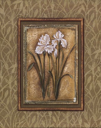 Framed Peaceful Flowers I - Mini Print