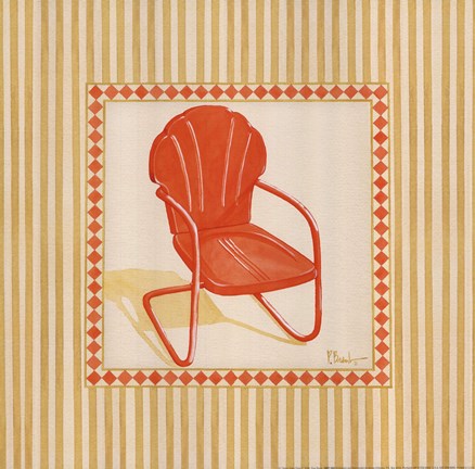 Framed Retro Patio Chair I Print