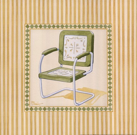 Framed Retro Patio Chair II Print
