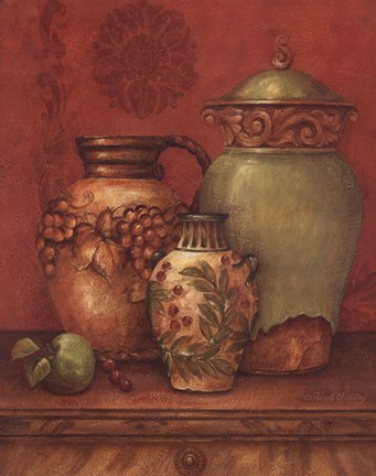Framed Tuscan Urns II - Mini Print