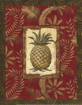 Framed Exotica Pineapple - Mini Print