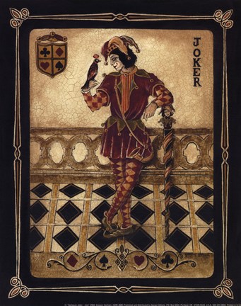 Framed Harlequin Joker - Mini Print