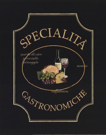 Framed Specialita Gastronomiche - Mini Print