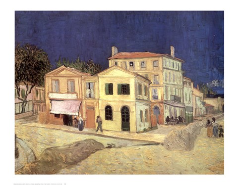 Framed Yellow House, Arles, c.1888 Print