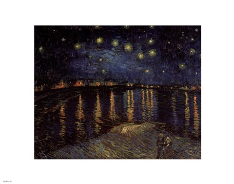 Framed Starry Night over the Rhone, c.1888 Print