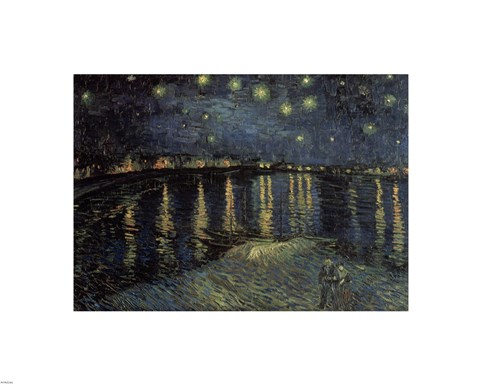 Framed Starry Night over the Rhone, c.1888 Print