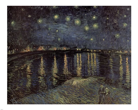 Framed Starry Night over the Rhone, c.1888 Print