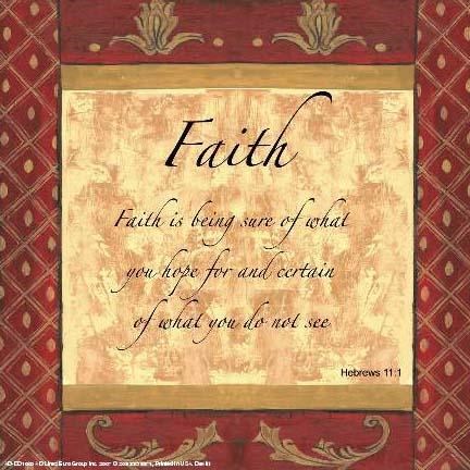 Framed Words To Live By, Traditional - Faith Print