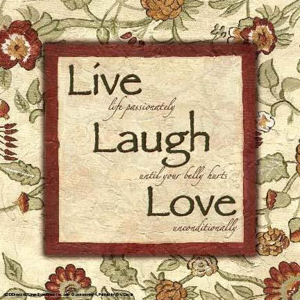 Framed Wtlb, Eduardian FloralLive Laugh Love Print