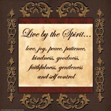 Framed Wtlb, BrowngoldLive By The Spirit Print