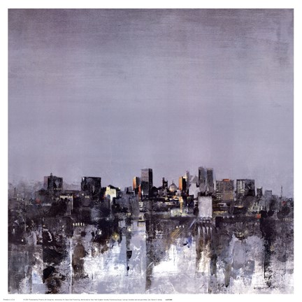 Framed City Trance II Print