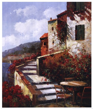Framed Mediterranean Villa II Print