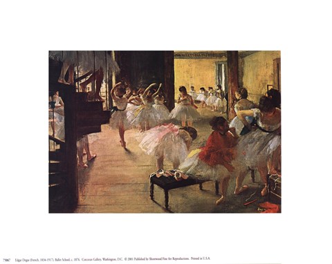 Framed Ballet School, c. 1876 Print