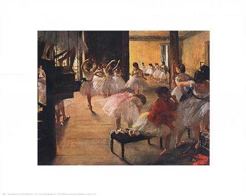Framed Ballet School, c. 1876 Print