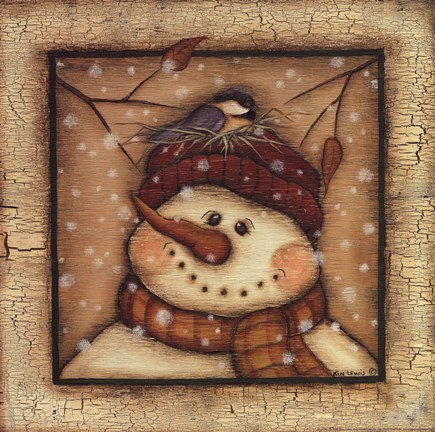 Framed Snowman II Print