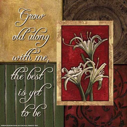 Framed Spice 4 PatchGrow Old with Me Print