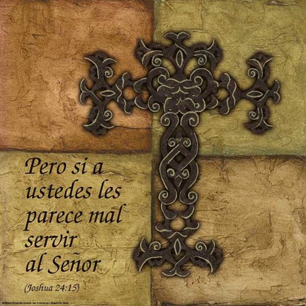 Framed Tuscan Cross IPero si Print