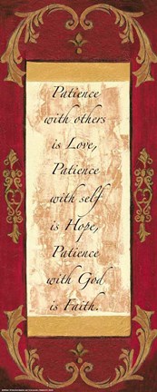 Framed WTLB, TRADITIONAL REDPatience Print