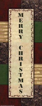 Framed MERRY CHRISTMAS (VERTICAL) Print
