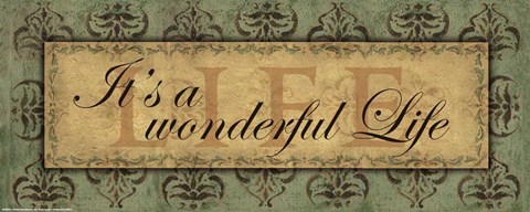 Framed SOFT SAGEIT'S A WONDERFUL LIFE Print