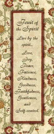 Framed WTLB, Eduardian FloralFruit of the Spirit Print