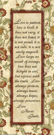 Framed WTLB, Eduardian FloralLove is Patient Print