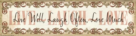 Framed Live Well, Love Much, Laugh Often Print