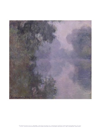 Framed Seine at Giverny, Morning Mists, 1897 Print