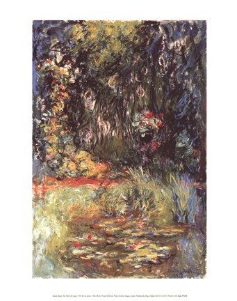 Framed Water Lily Pond, 1918 Print