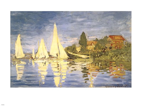 Framed Regatta at Argenteuil Print