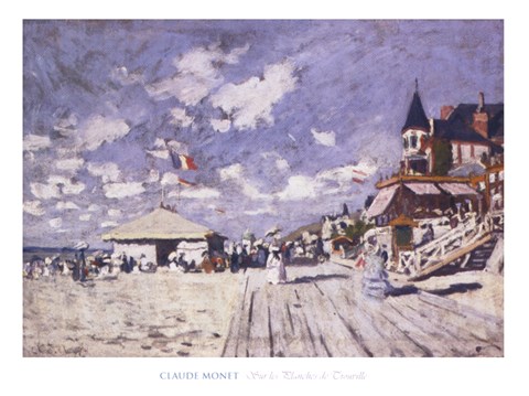 Framed Sur les planches de Trouville Print