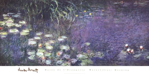 Framed Water Lilies: Morning Print