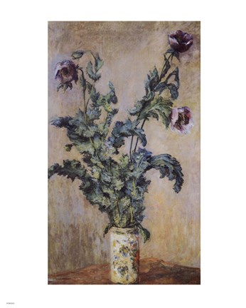 Framed Purple Poppies Print