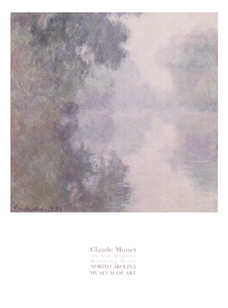 Framed Seine at Giverny, Morning Mists, 1897 Print