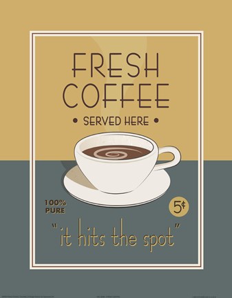 Framed Fresh Coffee Print