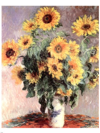 Framed Sunflowers, c.1881 Print
