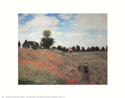 Framed Les Coquelicots Print