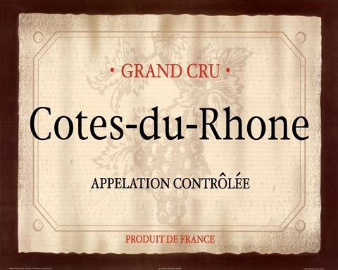 Framed Cote du Rhone Print