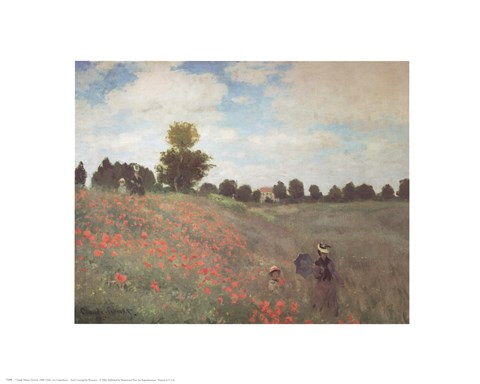 Framed Les Coquelicots Print