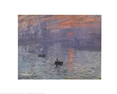 Framed Impression, Sunrise, c.1872 (blue) Print