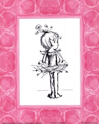 Framed Tiny Ballerina Print