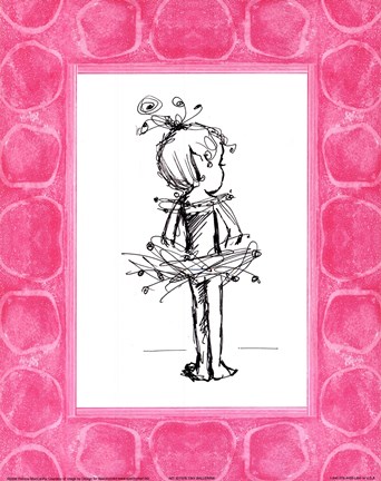 Framed Tiny Ballerina Print