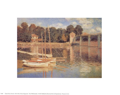 Framed Il Pont d&#39;Argenteuil Print